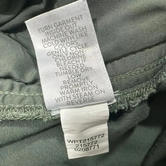 J. Jill Essential Cotton Stretch Green Pants Size 15 Petite - Picture 8 of 9